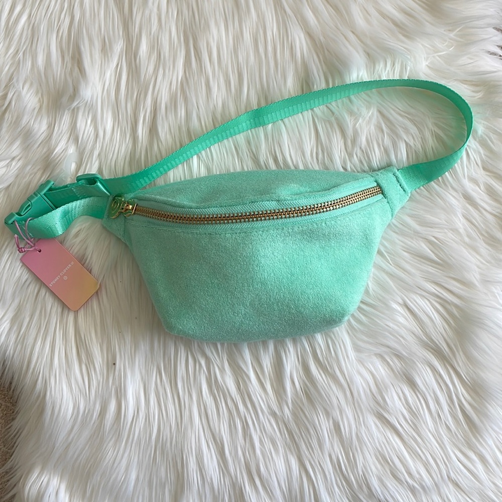 Stoney Clover Lane x Target mint green terry cloth Fanny pack